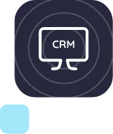 Ícono de automatización CRM.